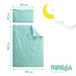 Комплект постільної білизни для немовлят в ліжечко Papaella горошок ментоловий (8-33347) - мініатюра 4
