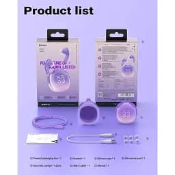 Навушники TWS Acefast T9 grape purple - мініатюра 3