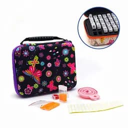 Аксесуари Кейс для зберігання камінців 40 комірок Чорний з фіолетовим A-Toys