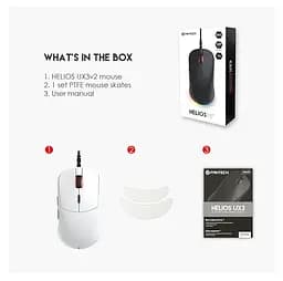 Игровая мышь Fantech UX-3 V2 HELIOS PixArt 3389, 400IPS, 50G, 1600DPI White - мініатюра 6