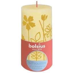 Свічка Bolsius Рустік Silhouette  стовпчик 130х68 мм жовтий луг