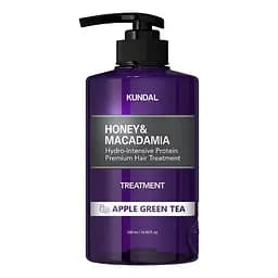 Поживний кондиціонер з медом та олією макадамії Honey & Macadamia Protein Hair Treatment Apple Green Tea Kundal 500 мл