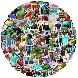 Стікерпак Майнкрафт Набір наклейок GeekLand Minecraft 100 штук