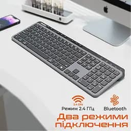 Клавіатура MeeTion WK330 Wireless/Bluetooth Black MT-WK330-A-RUA - мініатюра 4