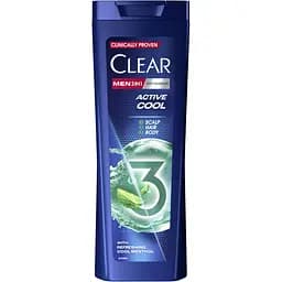 Шампунь 3 в 1 для чоловіків Clear Men Свіжість з крижаним ментолом 360 мл