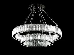 Люстра стельова LED Splendid Ray L8560C/400+600/2, 170W, хром, білий, сучасний стиль для дому