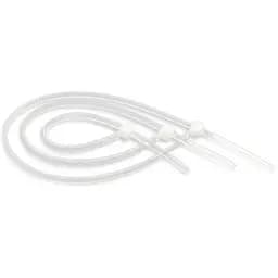 Стяжки для кабеля, 400 мм х 4.8 мм, 100 шт, белые, Atcom (48400)