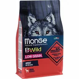 Сухой корм Monge Dog Вwild Low Grain, для взрослых собак, оленина, 2,5 кг