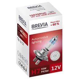 Галогенова лампа Brevia H7 12V 55W PX26d Power Ultra +60% CP(12070PUC)
