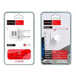 Адаптер мережевий Koni Strong KS73T блок і кабель Type-C 2 USB 2.4A