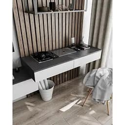 Стіл підвісний письмовий Moreli Т-222 1200x160x500 мм Антрацитовий/Білий (mo-t222-antracit-white)