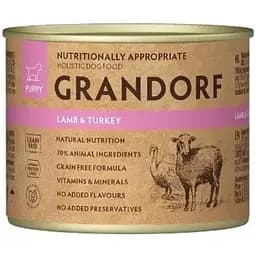Влажный корм для щенков Grandorf Lamb & Turkey Wet ягненок с индейкой 200 г
