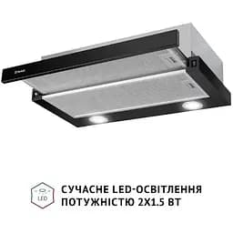 Витяжка телескопічна Perfelli TL 602 BL LED - мініатюра 3