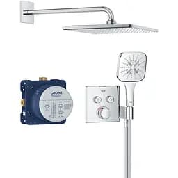 Душова система прихованого монтажу Grohe Grohtherm Smartcontrol з Rainshower 310 Mono Cube 34865000, Хром