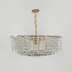 Вишукана золота люстра із кришталевими підвісками Ø 55 см | Арт. 567-600 | Line F