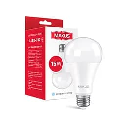Лампа світлодіодна Maxus 1-LED-782 A70 15W 4100K 220V E27