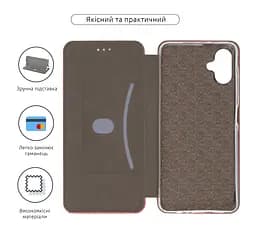 Чехол-книжка для Samsung Galaxy A06 (A065), G-Case, бордовый, кожаный чехол-книжка из экокожи (PU) и TPU, с магнитом, с подставкой и вместительным кардхолдером, противоударный, защита всего корпуса, ArmorStandart (ARM80729) - мініатюра 3