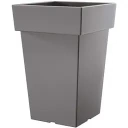 Горщик для квiтiв Prosperplast Lofly квадратний високий, 300 мм, сірий (70722-405)
