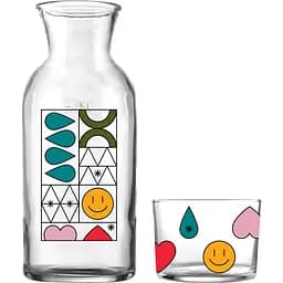 Графин Concept Glass Smile 500 мл та склянка 200 мл (CG21364)