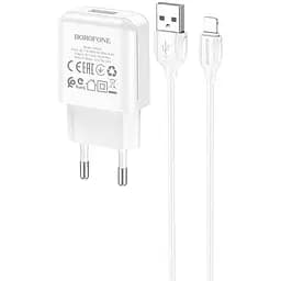 Мережевий зарядний пристрій Borofone BA64A 1 x USB/2.1 A + кабель Type-C