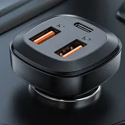 АЗП Acefast B9 PD36W+QC4.0 total 66W (2USB-A/1C) Black - мініатюра 4