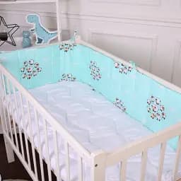 Суцільний борт в ліжечко MirSon Kids Time 20-0030 Lambs 30х180 см (2200009664564)