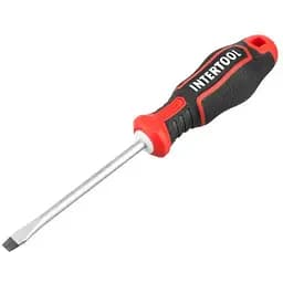 Отвертка плоская шлицевая Intertool SL6 x 100 мм Storm VT-3410