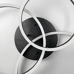 LED люстра в чорному кольорі на 3 кільця | Line F | Арт. A8008/3 BK - мініатюра 2