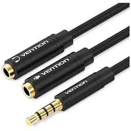 Кабель мультимедийный Jack 3.5mm 4pin M to 2X 3.5mm F VENTION (BBVBY)