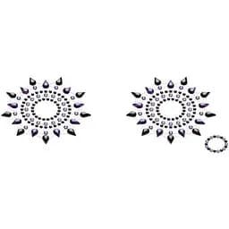 Пестіс з кристалів Petits Joujoux Gloria set of 2 - Black/Purple, прикраса на груди