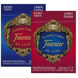 Карти гральні Fournier 818 Linen Finish Jumbo Index (red blue) (ВР_КИФ818)