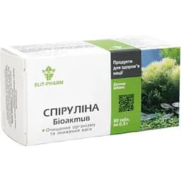 Спіруліна біоактив Elit-Pharm 80 таблеток (0.5 г)