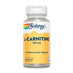 Жироспалювач Solaray L-Carnitine 500 мг, 30 вегакапсул