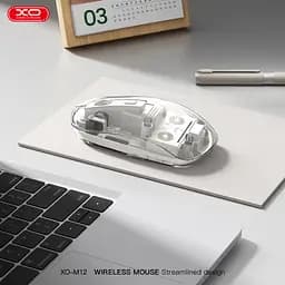 Мишка XO M12 Wireless Transparent/White (M12 White) - мініатюра 4
