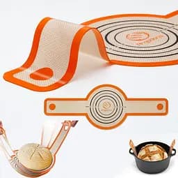Силиконовая лента-подложка (коврик-слинг) для выпечки хлеба, теста или кексов в духовке и аэрогриле, Kitchen Master Оранжевый 87924