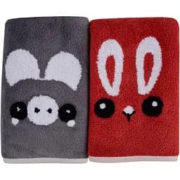 Набір дитячих рушників Soho Funny company 35 x 75 см 2 шт. сірий з червоним (1175К)