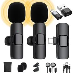 Беспроводной микрофон IUMAKEVP Lavalier, совместимый с iPhone/iPad/телефоном Android/ноутбуком