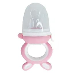 Ниблер для прикорма младенцев "Зайчик" MGZ-0002(Pink) прорезиненная ручка