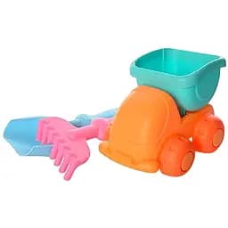 Набір для пісочниці 858-4 машинка, лопатка, граблі