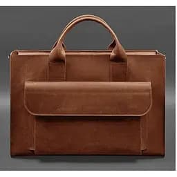 Шкіряна сумка для ноутбука та документів Універсальна світло-коричнева Crazy Horse