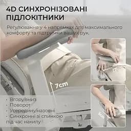 Ігрове крісло Sihoo DORO S100 Mesh White (S100-M302) - мініатюра 8