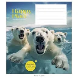 Зошит учнівський Школярик Wild selfie 018-3352L-1 в лінію 18 аркушів 