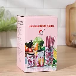 Підставка для ножів з наповнювачем із волокна універсальна Granite Knife Holder, Kitchen Master Білий 85717 - мініатюра 7