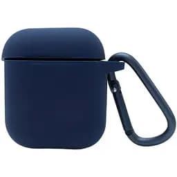 Чохол для навушників Apple AirPods Silicone Case with carbine (Midnight Blue) [39574]