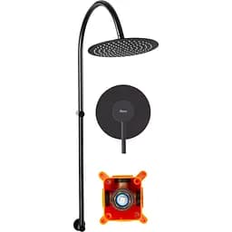 Душова система Rea Lugano black + BOX чорний матовий REA-P9301, Чорний матовий