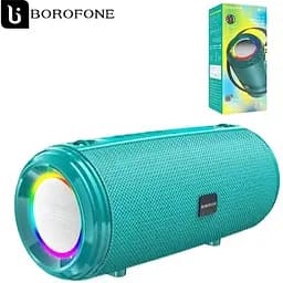 Музична портативна вluetooth колонка Borofone BR13 Young світлодіодне підсвічування 1200 мАч Бірюзовий - мініатюра 2