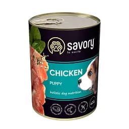 Вологий корм для цуценят Savory з куркою 400 г