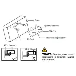 Водонагрівач Mixxus EWH-0606 Small Under під мийкою 6 л, 1500 Вт, мокрий ТЕН, вертикальний, квадратний, білий (WH0006) - мініатюра 2