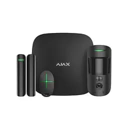 Комплект бездротової охоронної сигналізації Ajax StarterKit Cam Plus чорний з WiFi, 2G, 3G, 4G, Ethernet, фотоверифікацією тривог (26-00092)