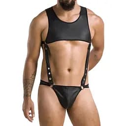 Чоловічий боді Passion 056 Body Adam black L/XL